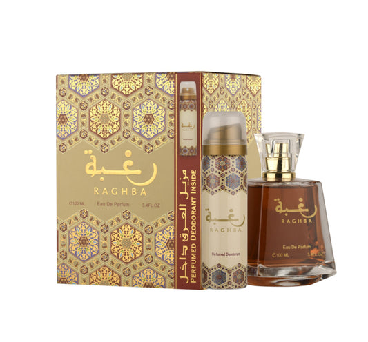 Lattafa Perfume Raghba + Deo Eau de Parfum 100ml